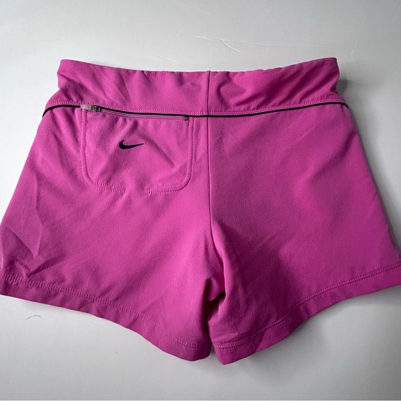 Nike Dri-Fit Fitness‎ High Waisted Lined Pink & Navy Shorts W/ Zip Pocket Sz XS - Picture 9 of 14